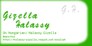 gizella halassy business card